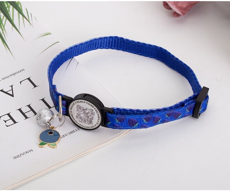 Augintinio ieškos apykaklė katėms ir šunims — gėlių raštas, poliesteris, universali paskirtis, prekė Pet beibei