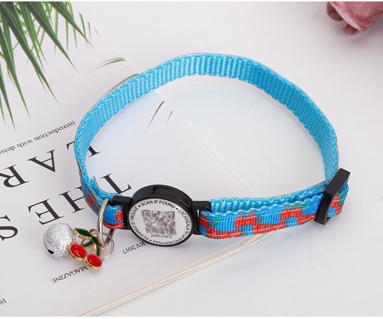 Augintinio ieškos apykaklė katėms ir šunims — gėlių raštas, poliesteris, universali paskirtis, prekė Pet beibei