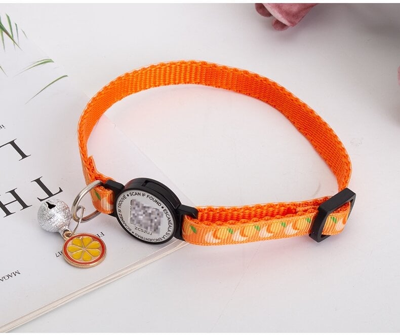 Augintinio ieškos apykaklė katėms ir šunims — gėlių raštas, poliesteris, universali paskirtis, prekė Pet beibei