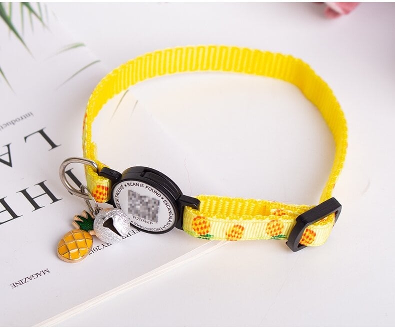 Augintinio ieškos apykaklė katėms ir šunims — gėlių raštas, poliesteris, universali paskirtis, prekė Pet beibei