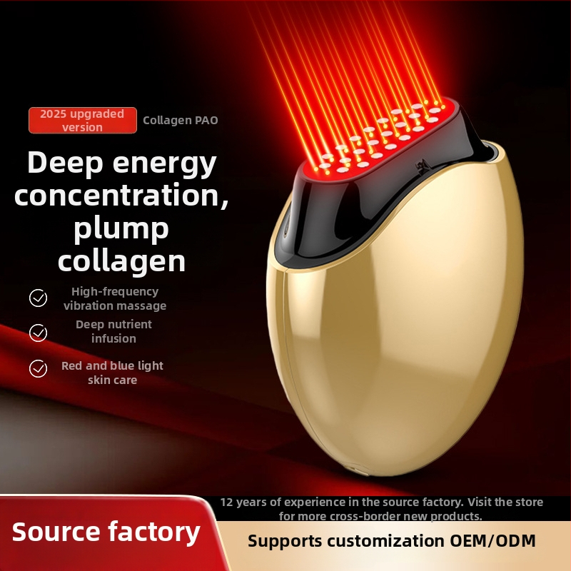 Veido masažuoklis – nešiojamas, įmontuota baterija 1000–1200 mAh, odos atjauninimas, IPX0