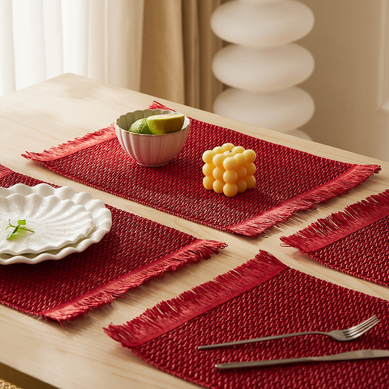 Πλεκτή χαρτονένια τραπεζομαντήλα – οικολογική, θερμομόνωση, αντι-καψίματος, διακοσμητική επιφάνεια; υλικό: χαρτί; μοτίβο: μονόχρωμο; σχήματα: στρογγυλό, τετράγωνο, ακανόνιστο; βιοδιασπώμενο