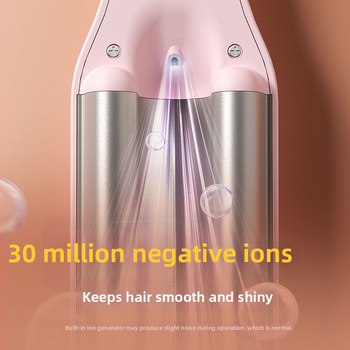 Uvijač za kosu s turmalinskim keramičkim pločama, kabelsko napajanje AC, 10 razina temperature, 60W