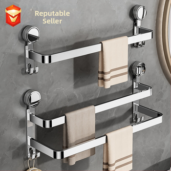 Rankšluosčių laikiklis su siurbimo puodeliu iš 304 nerūdijančio plieno — be gręžimo, sieninis montavimas voniai