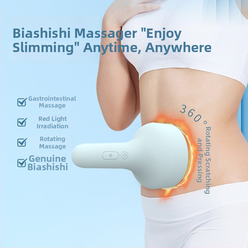 Bianstone vēdera masāžas ierīce ar mīcīšanas funkciju, iekšējā litija baterija, pogu vadība, 6 režīmi + sarkanais LED gaismas, svars 369 g