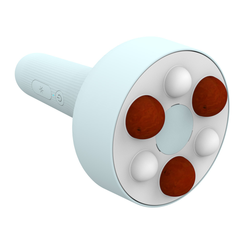 Bianstone vēdera masāžas ierīce ar mīcīšanas funkciju, iekšējā litija baterija, pogu vadība, 6 režīmi + sarkanais LED gaismas, svars 369 g