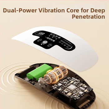 Juosmens ir pilvo masažo dirželis — įkraunamas, mechaninis valdymas, 3 greičiai, vibracija ir karštojo kompresija, iki 4 masažo galvų