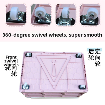 Ištraukiama sulankstoma saugyklos dėžė su ratukais, nešiojamas knygų organizatorius, talpa 0–5 L, logotipo spauda