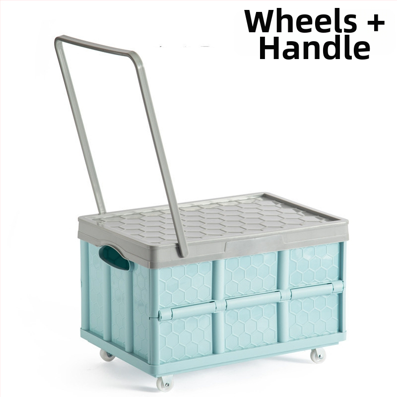 Ištraukiama sulankstoma saugyklos dėžė su ratukais, nešiojamas knygų organizatorius, talpa 0–5 L, logotipo spauda