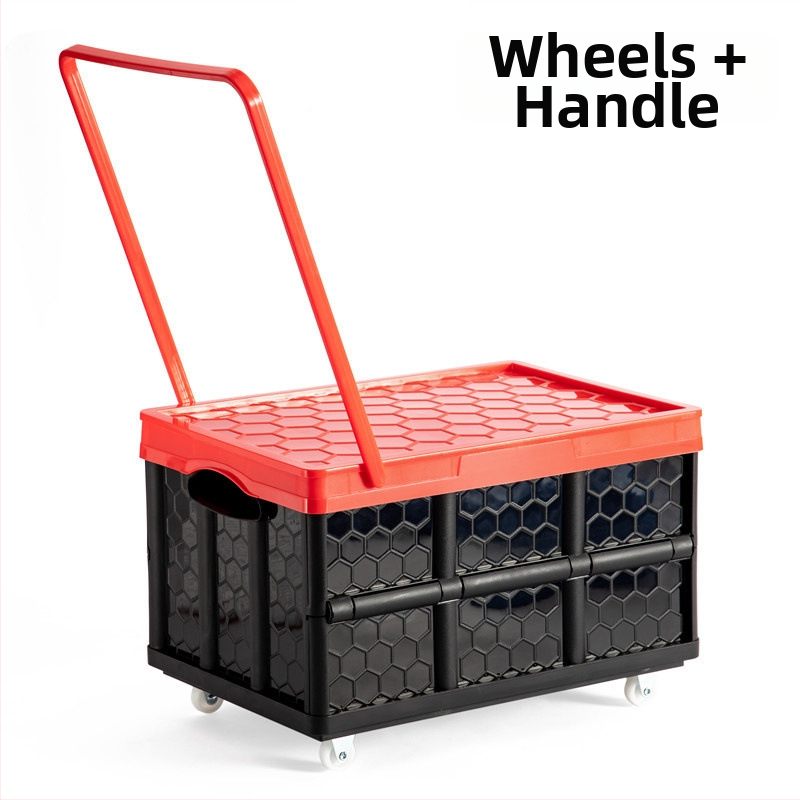 Ištraukiama sulankstoma saugyklos dėžė su ratukais, nešiojamas knygų organizatorius, talpa 0–5 L, logotipo spauda