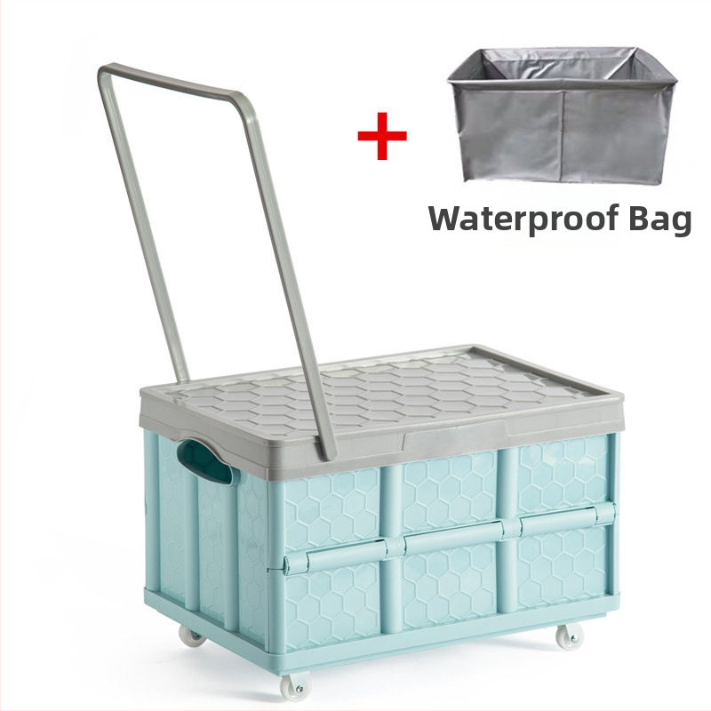 Ištraukiama sulankstoma saugyklos dėžė su ratukais, nešiojamas knygų organizatorius, talpa 0–5 L, logotipo spauda