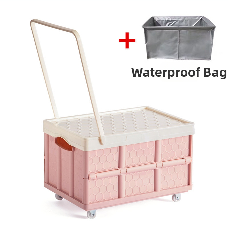 Ištraukiama sulankstoma saugyklos dėžė su ratukais, nešiojamas knygų organizatorius, talpa 0–5 L, logotipo spauda