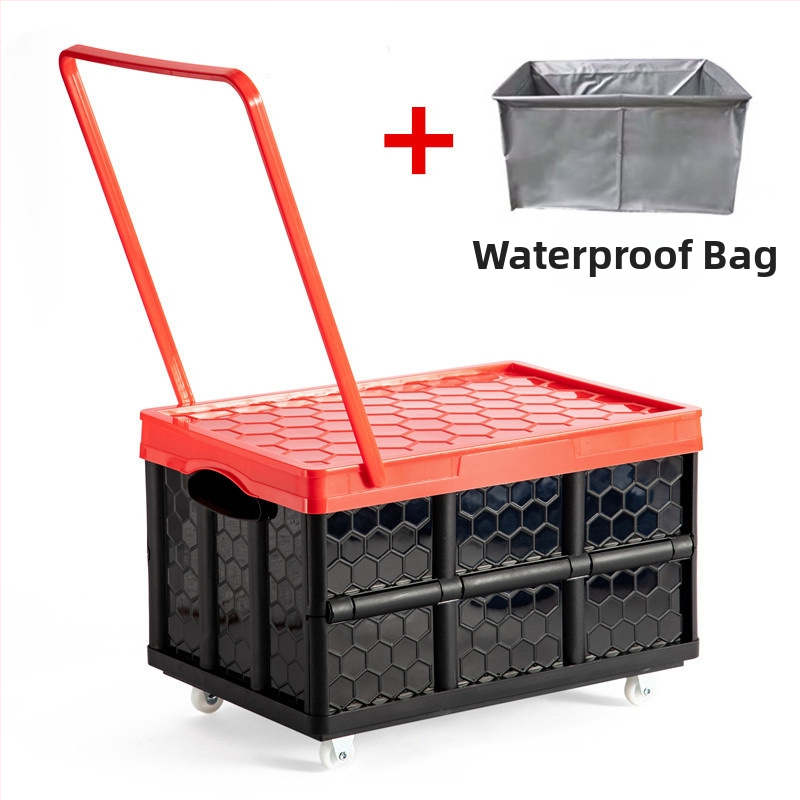 Ištraukiama sulankstoma saugyklos dėžė su ratukais, nešiojamas knygų organizatorius, talpa 0–5 L, logotipo spauda