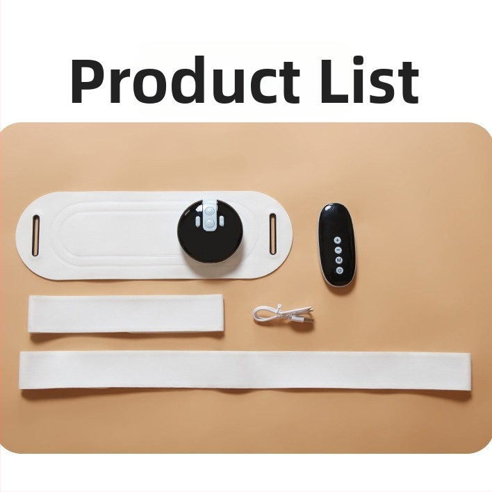 EMS impulsų masažo juosta su USB maitinimu, mechaninis valdymas, karšto kompresijos efektas, iki 4 masažo galvų, nuolatinis pavaros perdavimas