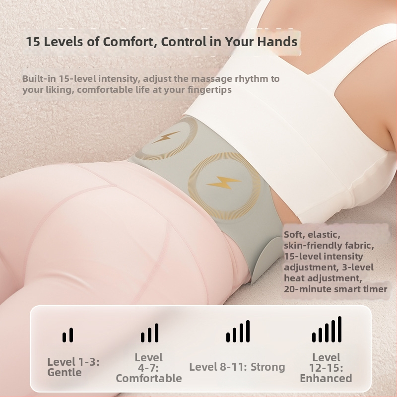 Juosmens masažuoklis – Nešiojamas EMS šildantis masažas diržas juosmeniui, kojų raumenims ir pilvui (Prekės ženklas: Kodak chicken; Masažo principas: karštas kompresas; Išleidimo data: 2025 m. liepa; Pritaikymo sritys: juosmuo, kojų raumenys, pilvas)