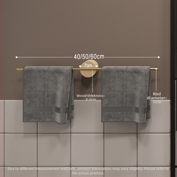 Medinis rankšluosčių laikiklis – be skylučių, vienos stiebo, kietas medis, apkrova 5 kg