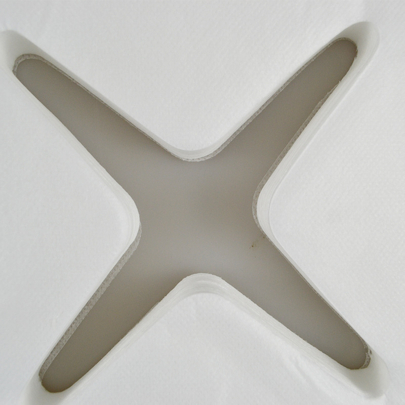 Pagalvės rankšluostis – neaustas audinys, kvėpuojantis, vidutinio storio, universali paskirtis