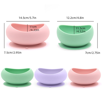 Silikona kaķa bļoda ar lielu piesūcekni, lai novērstu apgāšanos — barošanas un ūdens bļoda mājdzīvniekiem