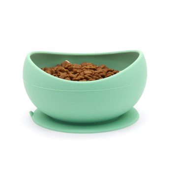 Silikona kaķa bļoda ar lielu piesūcekni, lai novērstu apgāšanos — barošanas un ūdens bļoda mājdzīvniekiem