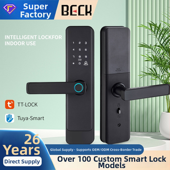 Nutikas sõrmejäljelukk WiFi-iga, mudel X7; 100 sõrmejälje salvestus; üle 1 000 000 avamist; skaneerimisaeg < 0,01 s; sobib siseruumide puidust usteks korterites ja kontorites.