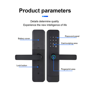 Nutikas sõrmejäljelukk WiFi-iga, mudel X7; 100 sõrmejälje salvestus; üle 1 000 000 avamist; skaneerimisaeg < 0,01 s; sobib siseruumide puidust usteks korterites ja kontorites.