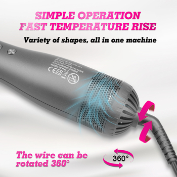 DSP Danson dvostruka četka za kosu za izravnavanje s keramičkim premazom, žično napajanje 220V, 425W, pogodna za mokru i suhu kosu