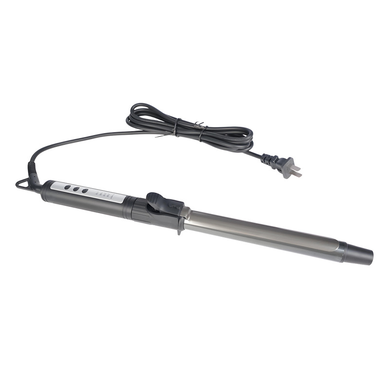Ondulator de păr rotativ, pentru uz profesional în studio, tambur cu acoperire din titan, reglaj temperatură 30 trepte, 220V 45W, alimentare prin cablu