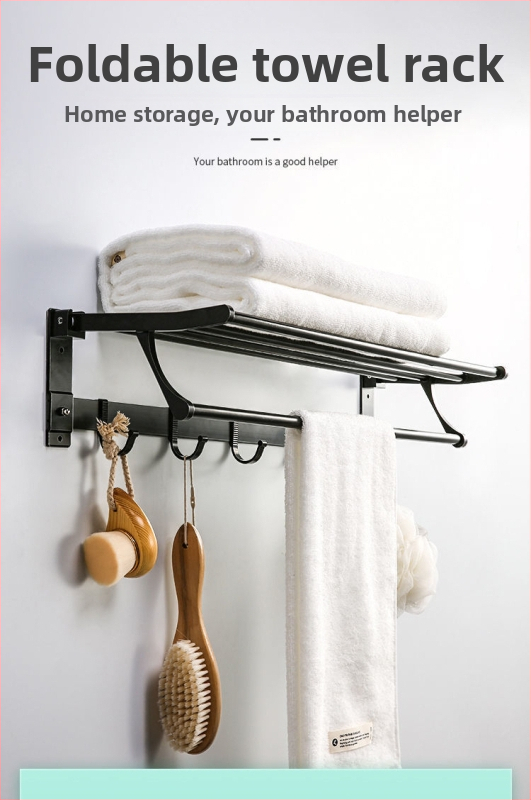 Rankšluosčių laikiklis, dviejų aukštų, Ferroalloy medžiaga, oksidacijos danga, apkrova 30 kg, šiuolaikiškas minimalistinis stilius