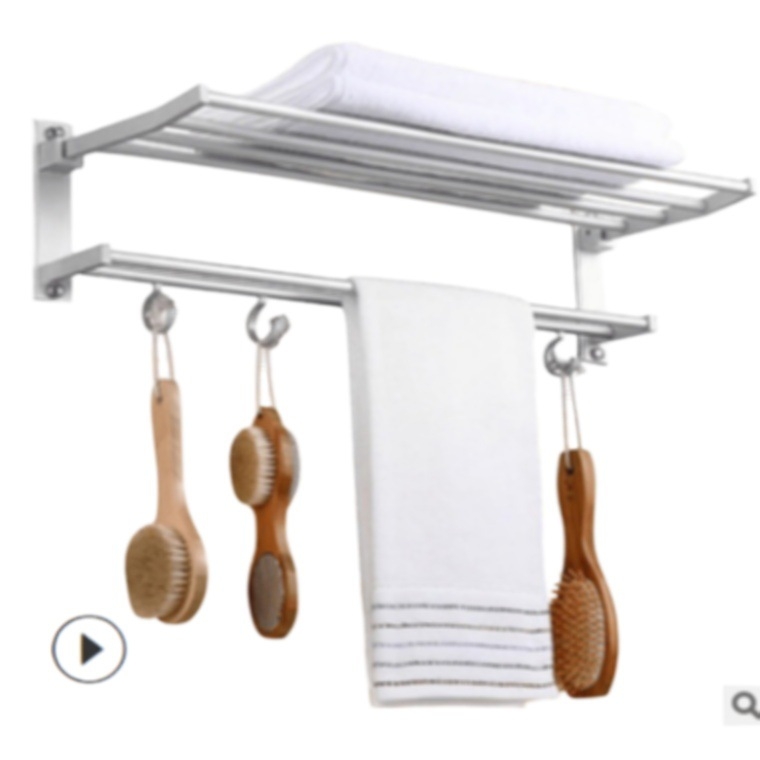 Bară de prosoape, 2 etaje, Ferroalloy, Finisare oxidată, Capacitate de încărcare 30 kg, Stil modern minimalist