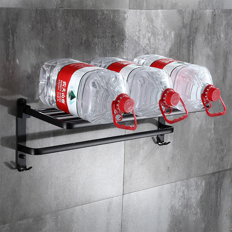 Bară de prosoape, 2 etaje, Ferroalloy, Finisare oxidată, Capacitate de încărcare 30 kg, Stil modern minimalist