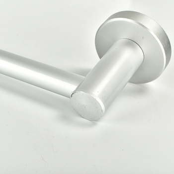 Bară pentru prosoape din aluminiu spațial, cu o singură tijă, finisaj mat argintiu, stil modern minimalist, încărcare 15 kg