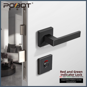 Iekštelpu durvju indikatora slēdzene, modelis PBT-55, kvadrātiska indikatora slēdzene, materiāls cinka sakausējums, tips: roktņa slēdzene, piemērots koka un metāla durvīm