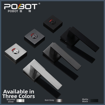 Iekštelpu durvju indikatora slēdzene, modelis PBT-55, kvadrātiska indikatora slēdzene, materiāls cinka sakausējums, tips: roktņa slēdzene, piemērots koka un metāla durvīm