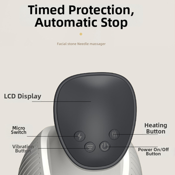 Elektrický masáž Meridián pre domáce použitie s masážou brucha, vibráciami ramien a krku, červeným svetlom a teplom – nabíjateľný, ovládanie tlačidlom, model JLS-666, 40–55°C, 1500mAh, ABS