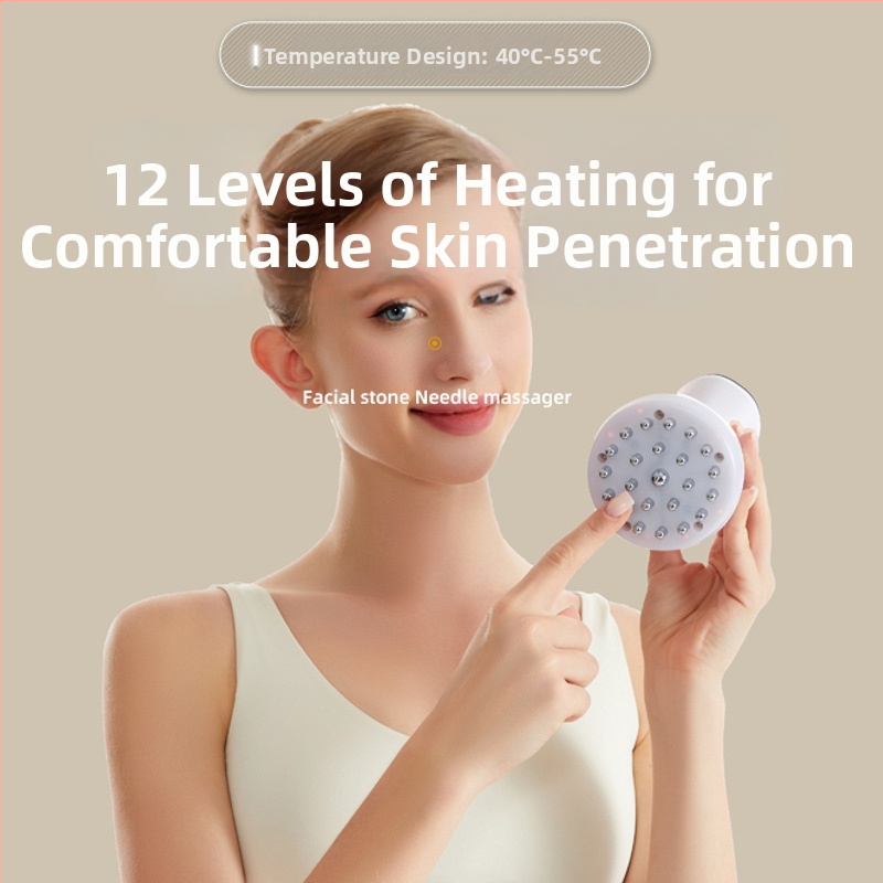 Elektrický masáž Meridián pre domáce použitie s masážou brucha, vibráciami ramien a krku, červeným svetlom a teplom – nabíjateľný, ovládanie tlačidlom, model JLS-666, 40–55°C, 1500mAh, ABS