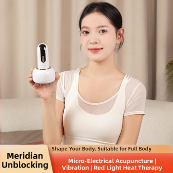 Dispozitiv electric reîncărcabil pentru Gua Sha și cupping, perie meridiană, control mecanic, ABS corp, baterie 1200 mAh