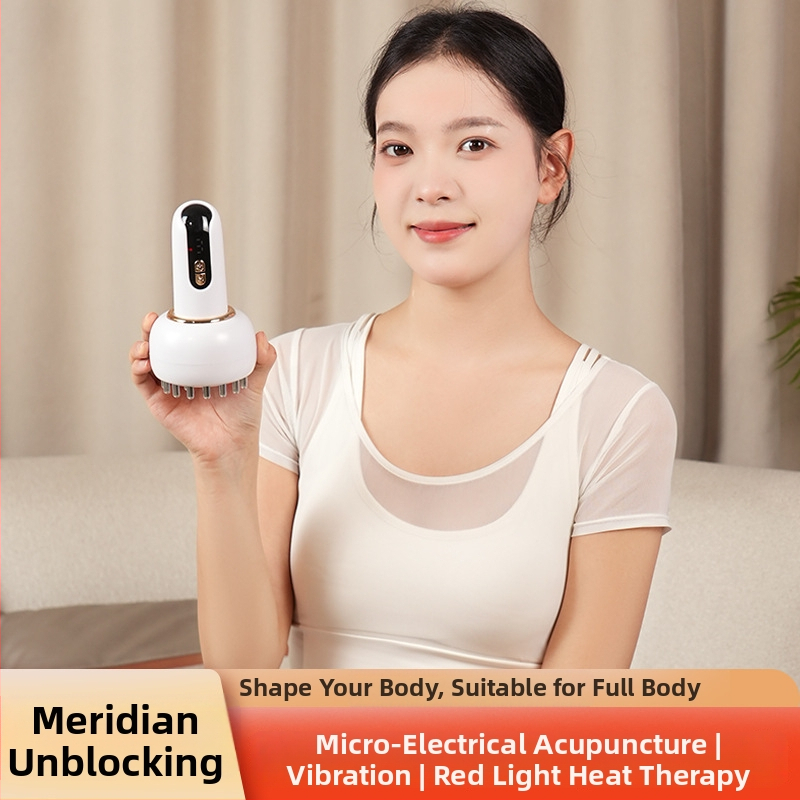 Dispozitiv electric reîncărcabil pentru Gua Sha și cupping, perie meridiană, control mecanic, ABS corp, baterie 1200 mAh