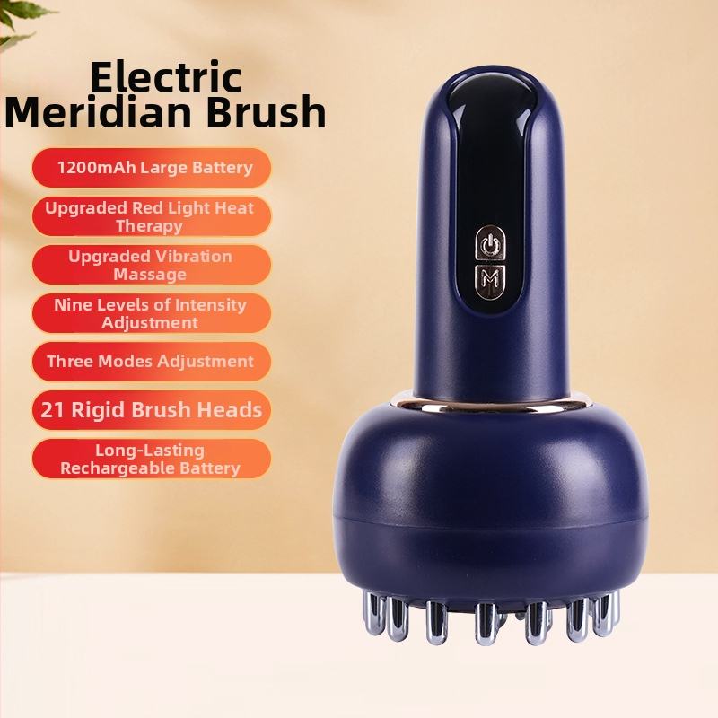 Dispozitiv electric reîncărcabil pentru Gua Sha și cupping, perie meridiană, control mecanic, ABS corp, baterie 1200 mAh