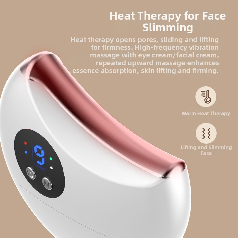 Elektriskā apkures masāžas plāksne sejas un ķermeņa masāžai – USB barošana, mehāniskā vadība, temperatūras regulēšana, ABS plastmasa, 600 mAh akumulatora jauda