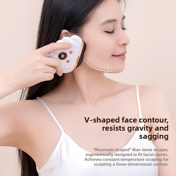 Elektriska sejas skrāpēšanas ierīce ar apkuri un vibrāciju, USB barošana, 3 ātrumi, ABS korpuss, 500 mAh akumulators