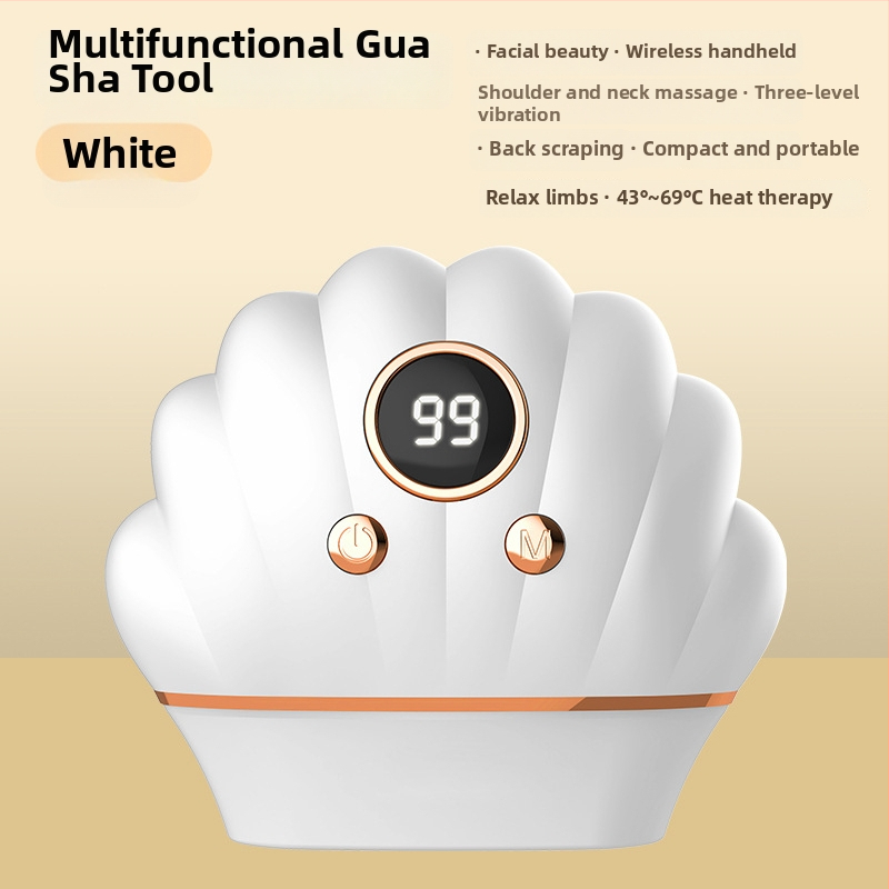 Elektriska sejas skrāpēšanas ierīce ar apkuri un vibrāciju, USB barošana, 3 ātrumi, ABS korpuss, 500 mAh akumulators