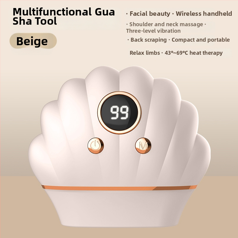 Elektriska sejas skrāpēšanas ierīce ar apkuri un vibrāciju, USB barošana, 3 ātrumi, ABS korpuss, 500 mAh akumulators