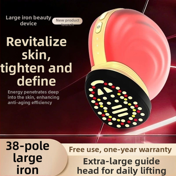 38 elektrodų mikro srovės veido įrenginys pakėlimui, formavimui, atnaujinimui, kontūravimui ir spalvotam šviesai — visas veidas, nešiojamas, įmontuota 800–1000mAh baterija, IPX1