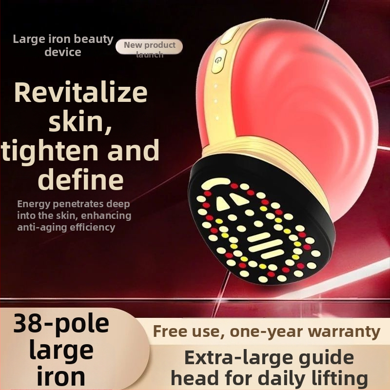 38 elektrodų mikro srovės veido įrenginys pakėlimui, formavimui, atnaujinimui, kontūravimui ir spalvotam šviesai — visas veidas, nešiojamas, įmontuota 800–1000mAh baterija, IPX1