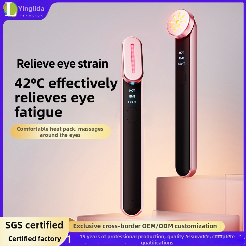 Akių priežiūros įrenginys su EMS mikro srove, šildantis kompresas ir liftas, įmontuota 300–500 mAh baterija, IPX7 atsparus vandeniui