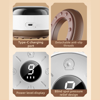 Elektrisks meridiānu masāžas un vakuuma stimulējošs līdzeklis visam ķermenim, atkārtoti uzlādējams, pogu vadība, modeļa GSY, 9 temperatūras līmeņi, 2000 mAh akumulators