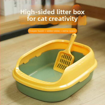 Kaķu smilšu kaste, kvadrātiska forma, PP materiāls, piemērots kaķiem, bez viedajām funkcijām, standarta specifikācija