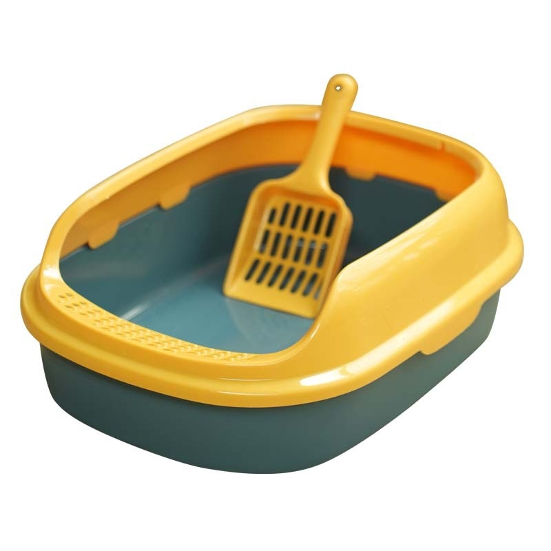 Kaķu smilšu kaste, kvadrātiska forma, PP materiāls, piemērots kaķiem, bez viedajām funkcijām, standarta specifikācija