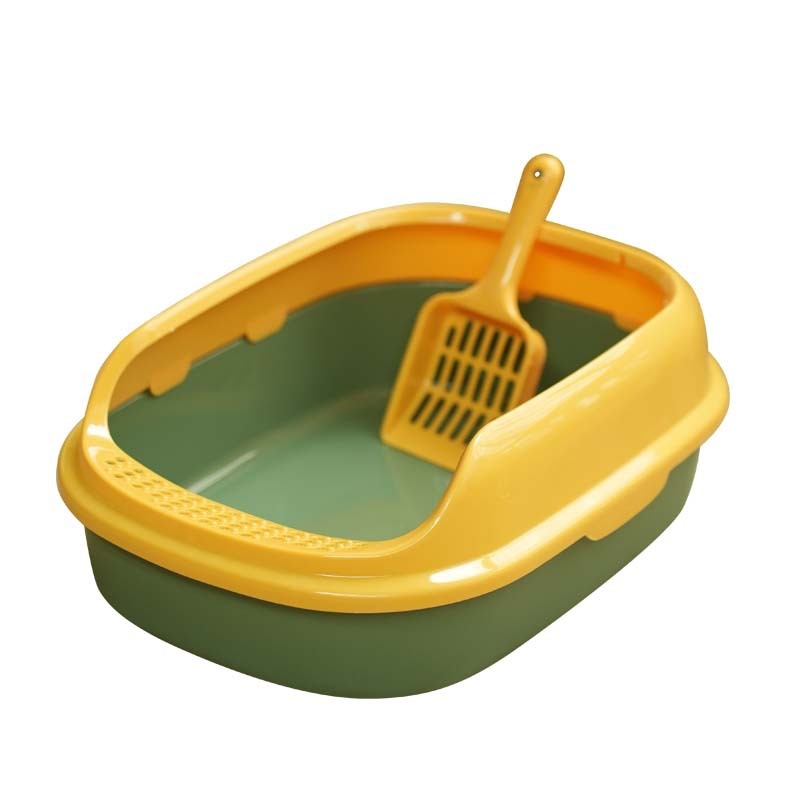 Kaķu smilšu kaste, kvadrātiska forma, PP materiāls, piemērots kaķiem, bez viedajām funkcijām, standarta specifikācija