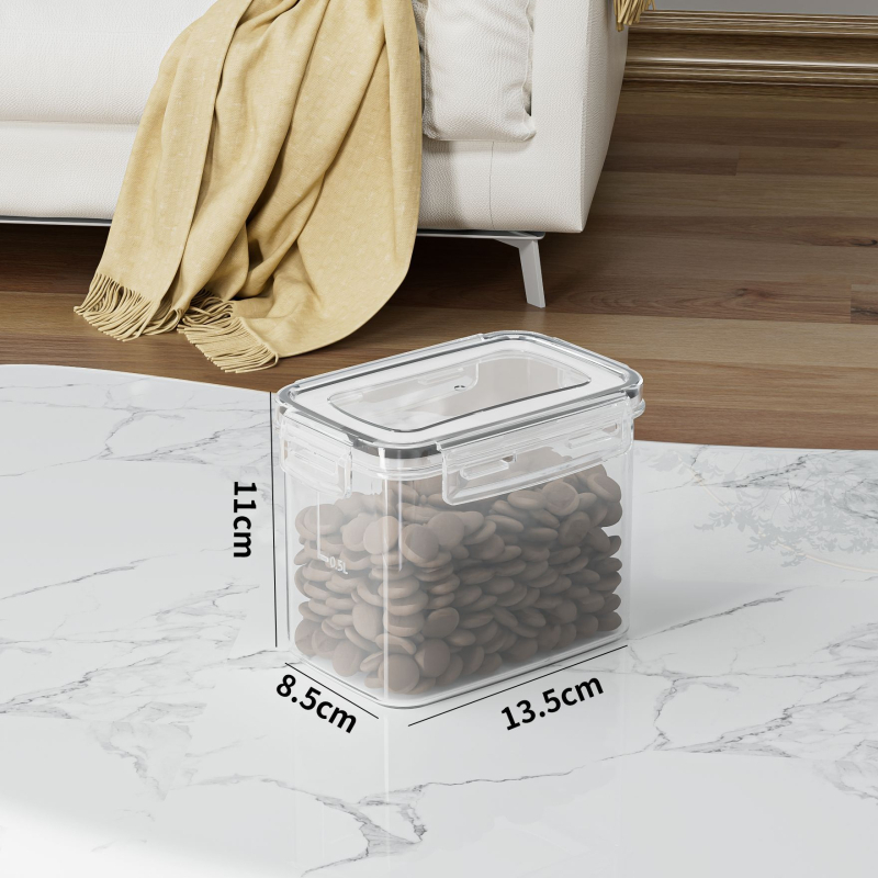 Пластмасов контейнер за храна за домашни любимци, влагозащитен и запечатан, обем 800–1000 мл, Yanghua